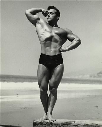BRUCE BELLAS (BRUCE OF L.A.) (1909-1974) A selection of 40 studio and beach photographs of hunky bodybuilders.
